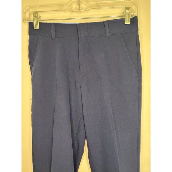 IZOD NEW Flat Front Stretch Trouser Boys 10 Navy Pockets - Picture 3 of 7